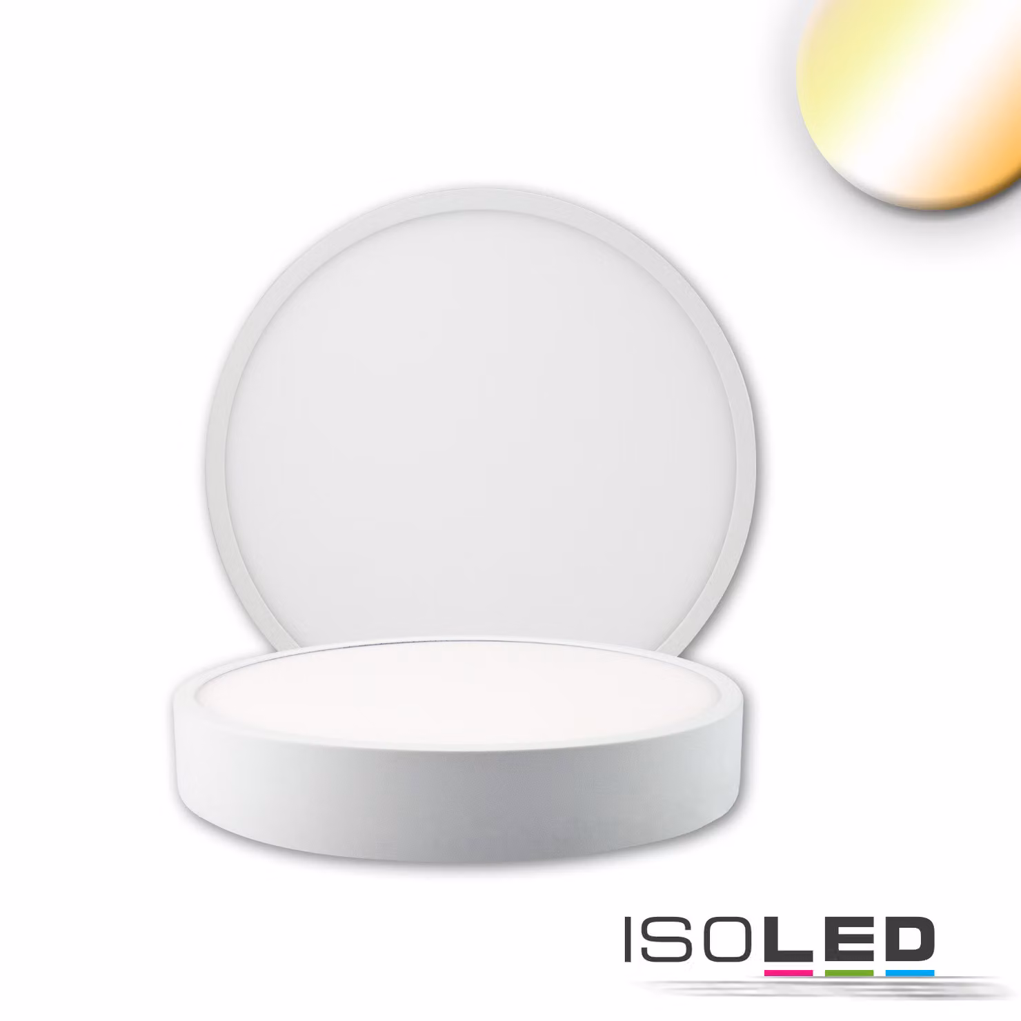 Plafoniera LED PRO bianca, 8W, rotonda, DN120, ColorSwitch 2700|3000|4000K, dimmerabile