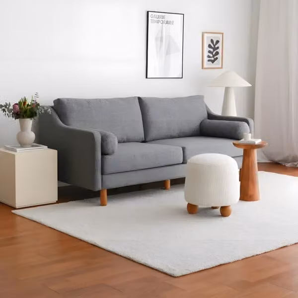 Stoffsofa Sofa Dreisitzer Couch Polstersofa Design 3 Sitzer Grau