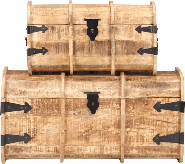 Bauli 2 pz in Legno Massello di Mango CFW1722771