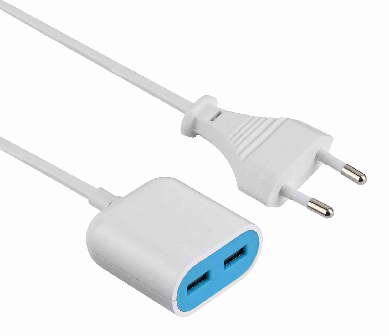 Electraline Gummy Line 500342, estensione con 2 porte USB, uscita 2,4A