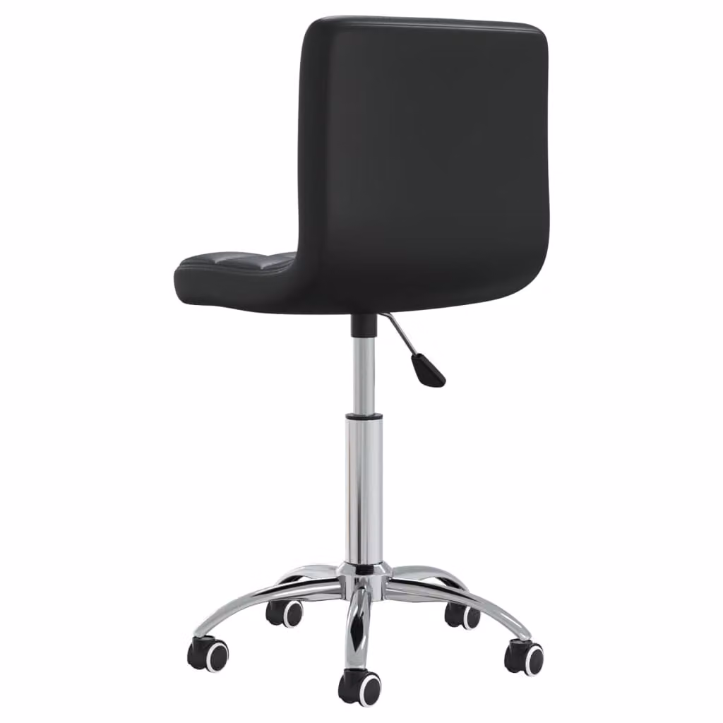 vidaXL Sedia da pranzo girevole in Pelle finta nera
