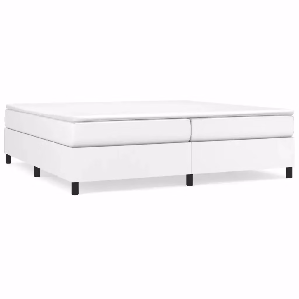 Struttura Letto Imbottita in Similpelle Bianco vidaXL L/P/H: 200 x 200 x 35 cm – 2