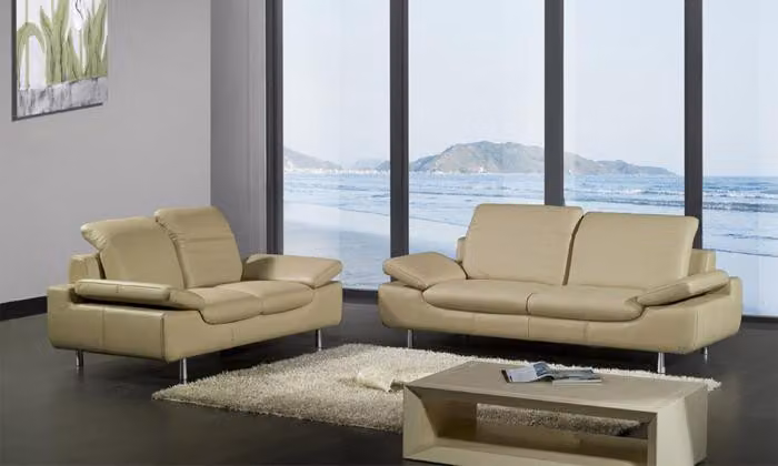 Sofagarnitur Sofa Couch Ledersofa Sitz Polster Garnituren Sofas 3 1 Sitz Couchen