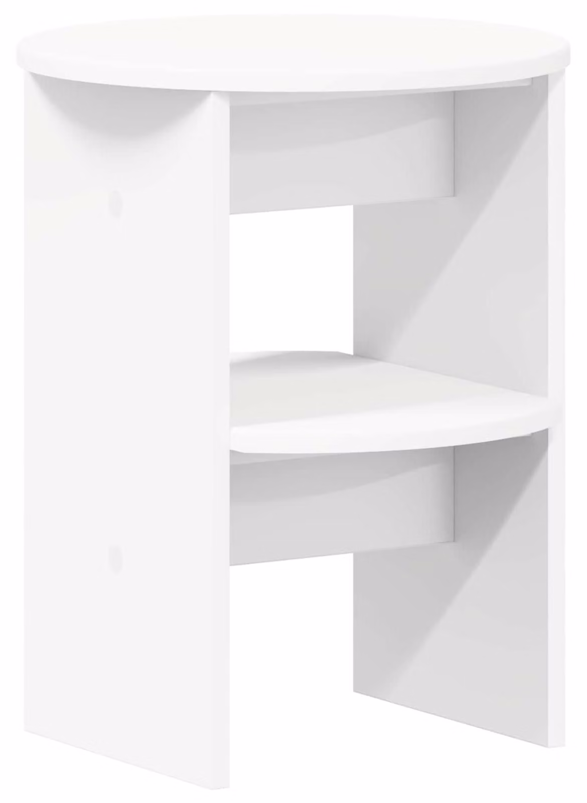 Mobile laterale Bianco Ø40 x 50 cm Legno ingegnerizzato