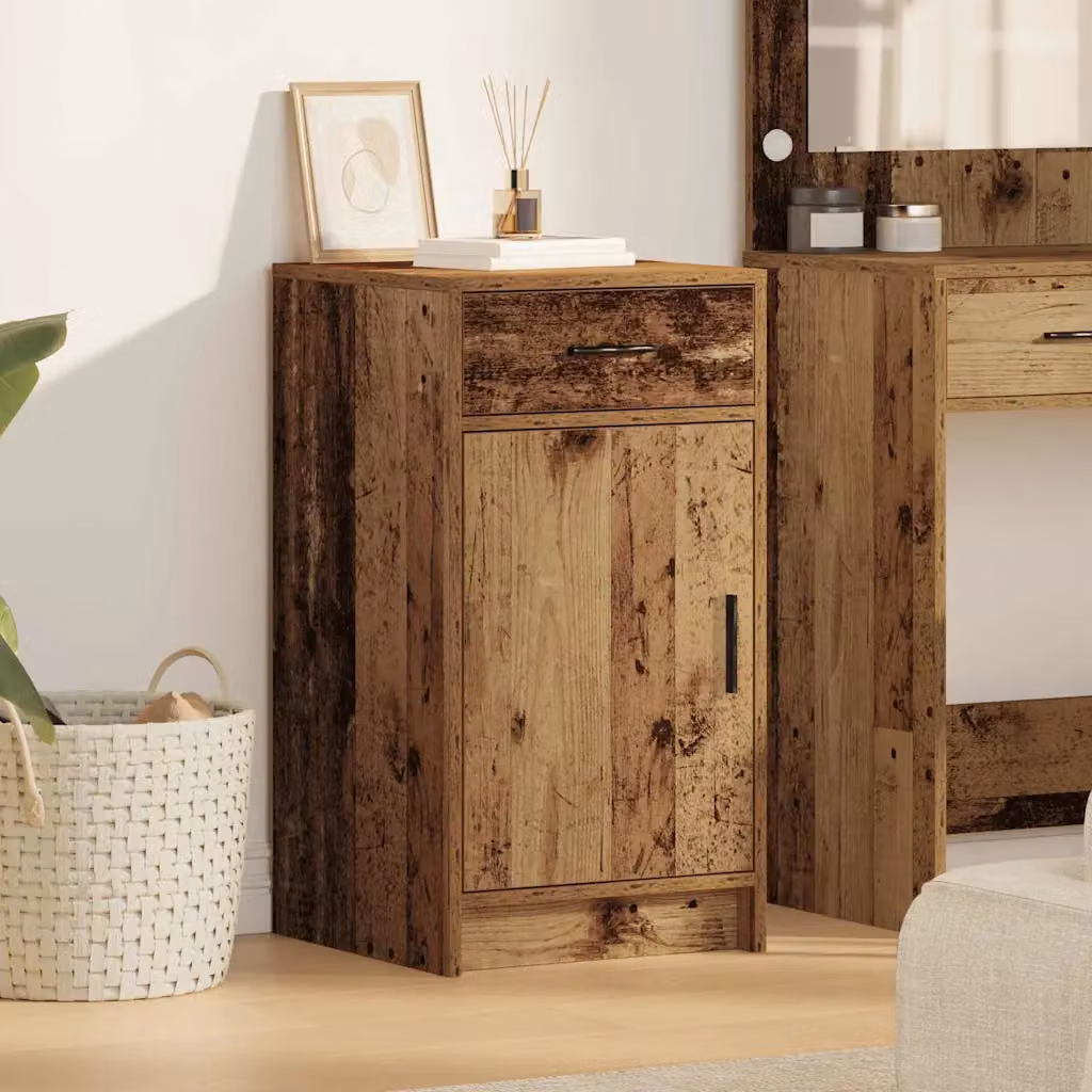 Credenza moderna vidaXL in legno ingegnerizzato color marrone L 40 cm, P 40.5 cm, H 75 cm
