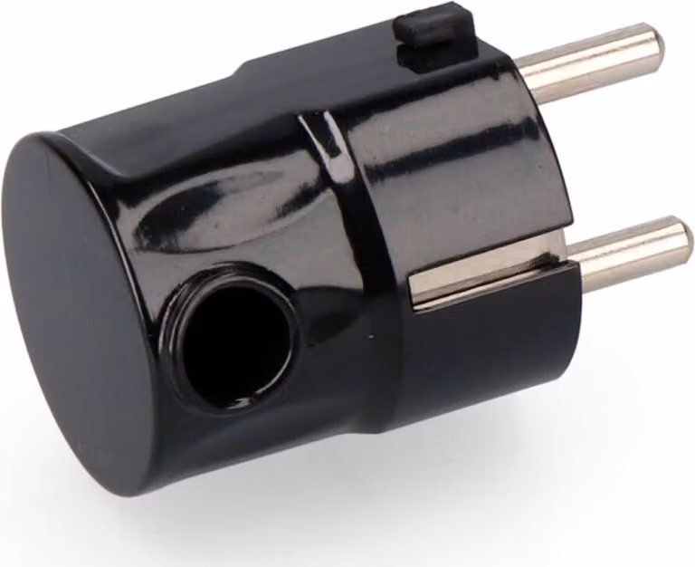 Spina Schuko Edm Side Shrinkable T/tl 4,8 Mm nero taglia unica / EU Plug nero taglia unica