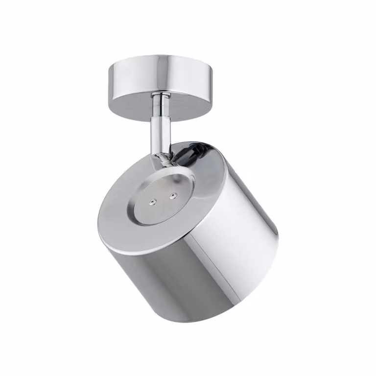 Faretto da soffitto Chloe, orientabile, 1 luce, acciaio cromato Chloe Argon, dimmerabile, Cromo / Argento, Soggiorno / Sala da pranzo, Metallo, Moderno, Faretto