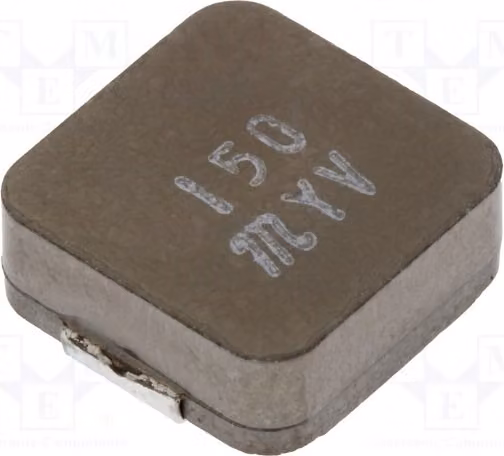 1x Induttore: Ferrite, 30,8 mΩ, corrente di saturazione (Isat): 11 A, induttanza: 15 uH, corrente di esercizio: 8,2 A (20%), componente SMD, modello MPXV1D1250L150