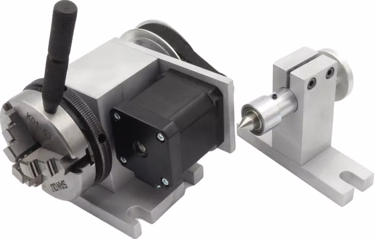 Asse rotativo CNC 4 assi, rapporto di riduzione 4:1, motore passo-passo Nema17, K11-65 mm
