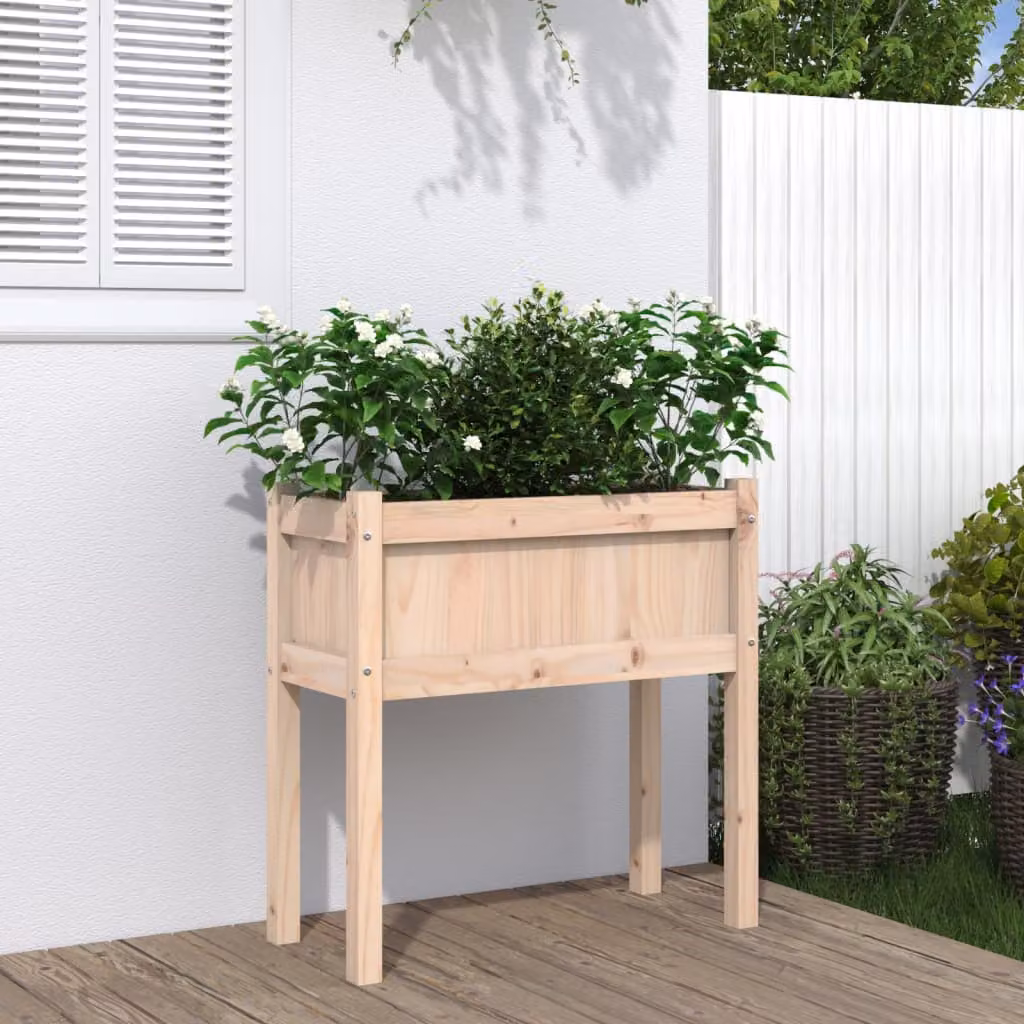 Fioriera da giardino vidaXL in legno marrone H: 70 cm, L: 31 cm, P: 70 cm