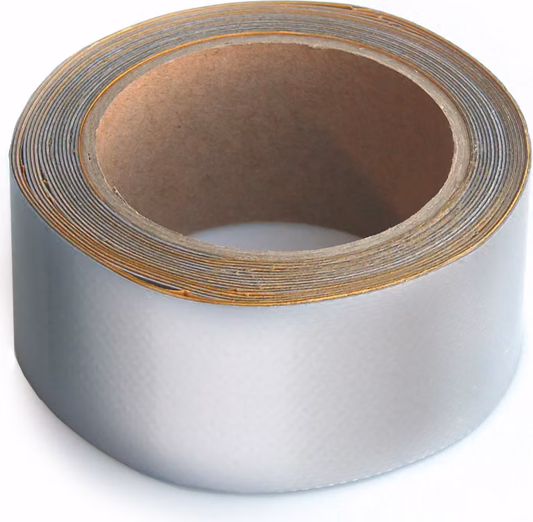 Nastro adesivo per riparare teloni in PVC Wupsi - Nastro adesivo per riparare fori e strappi su teloni di camion, coperture per rimorchi, tende da sole e tende - Argento, 5 cm x 5 m