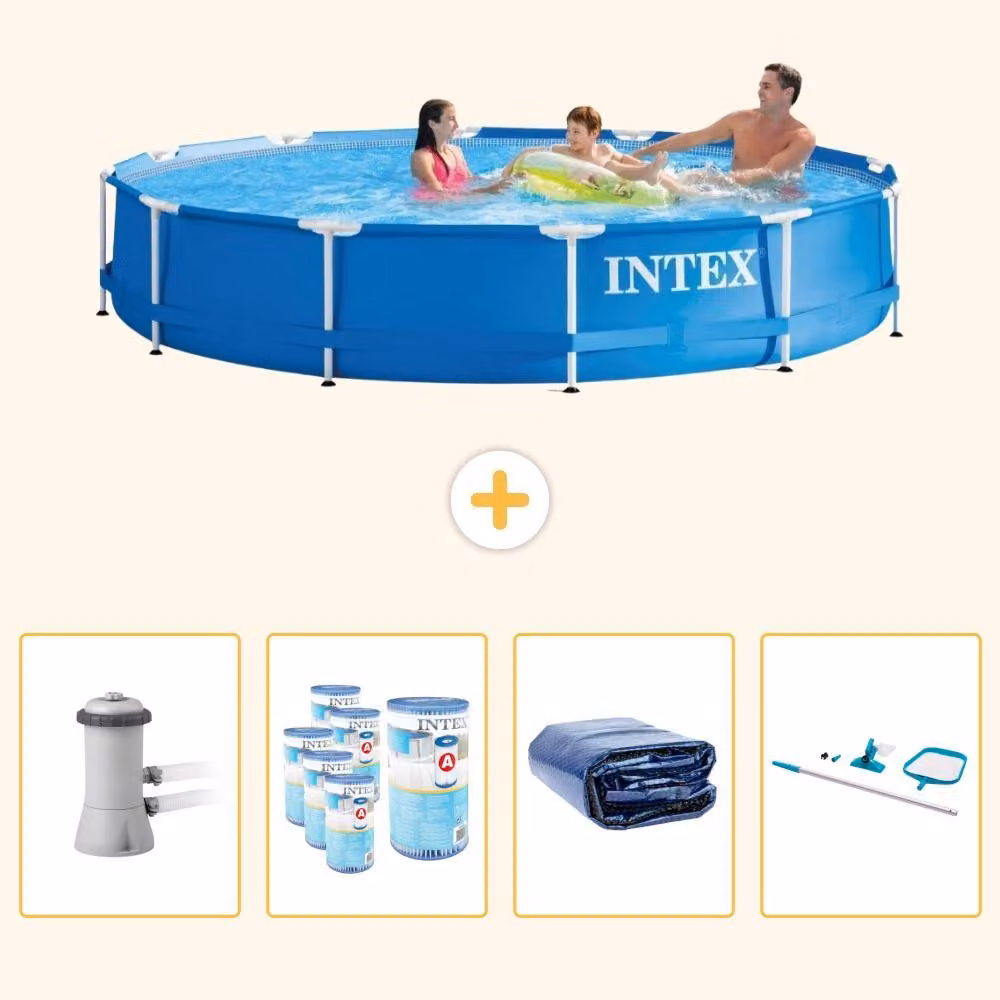 Piscina fuori terra a struttura - 366x76 cm - 5 pezzi - Modello SCB90