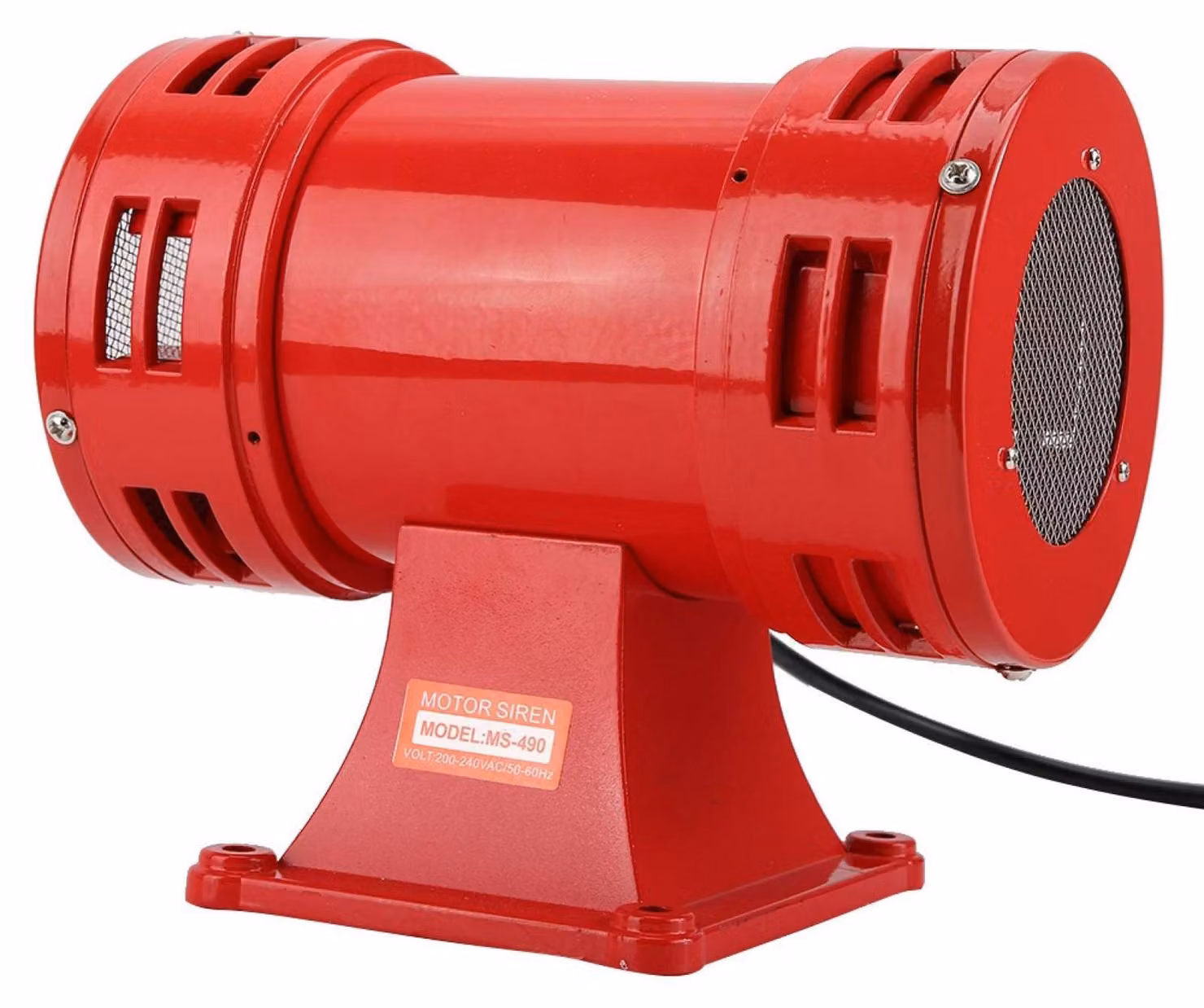 Sirene industriali, 150 dB, allarme continuo, 220-240 V, colore rosso
