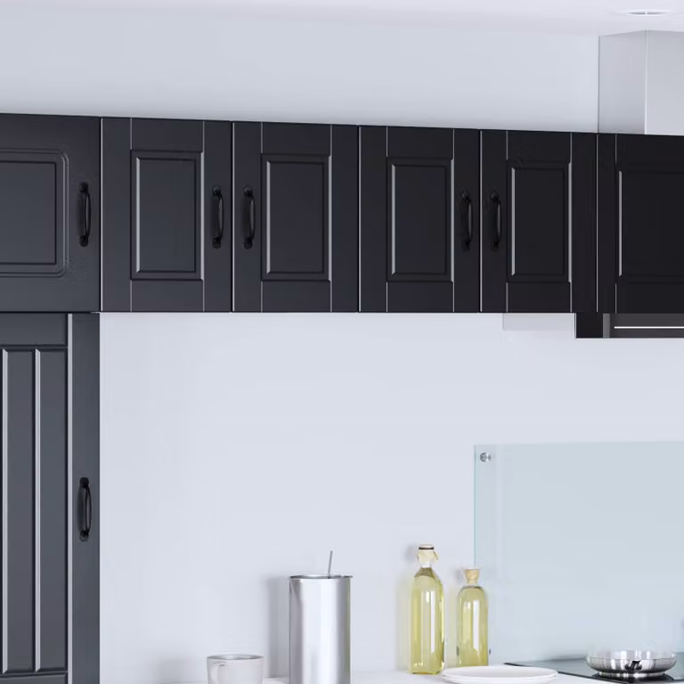 Set di 2 armadietti a muro vidaXL PORTO moderni in MDF nero opaco L: 60 cm, H: 40 cm, P: 31 cm