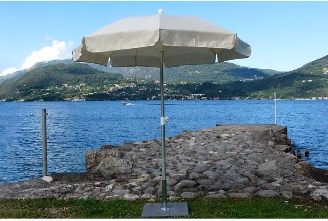 Ombrellone palo centrale Superalux Made in Italy - diametro 200 cm - Ecru