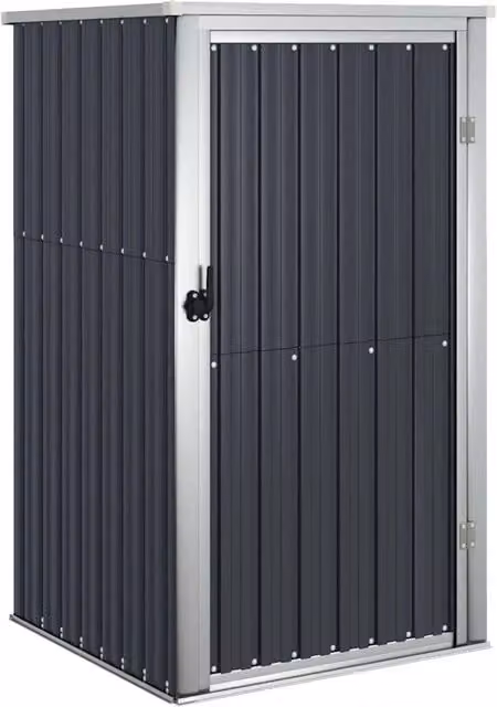 Capanno per Attrezzi Moderno in Acciaio Zincato Antracite L/P/H: 88 x 89 x 161 cm