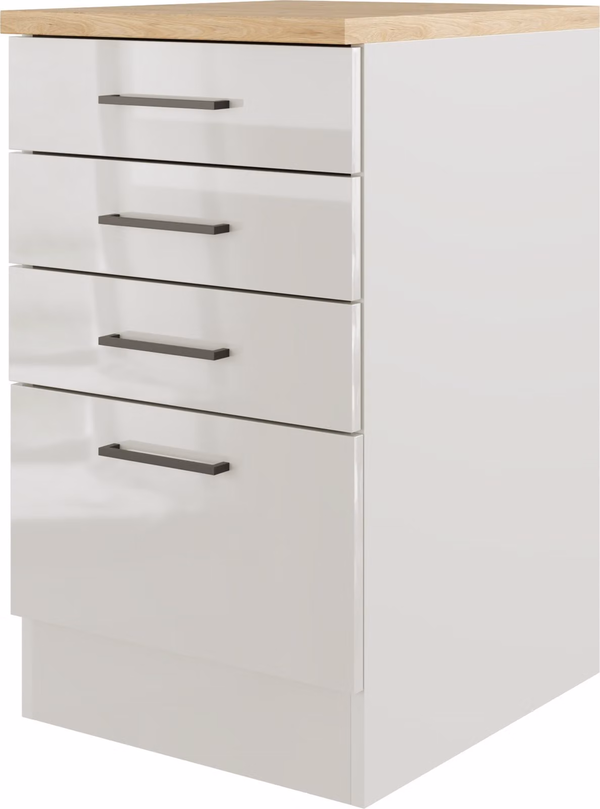 Mobile cucina estraibile Flex Well Lund 50 x 60 x 85 cm grigio chiaro lucido grigio fumo opaco