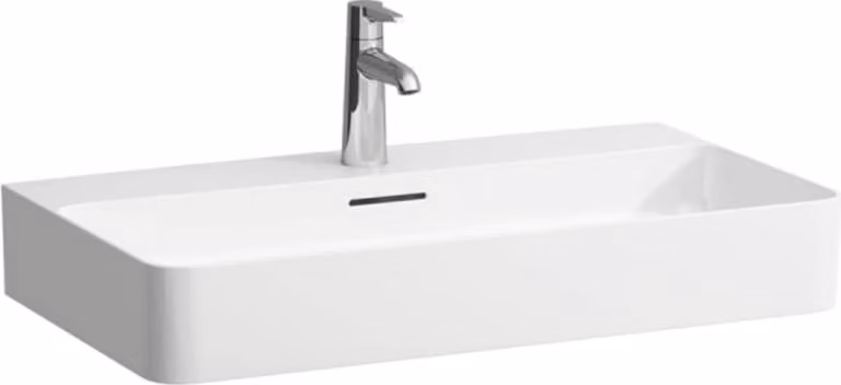 LAUFEN VAL lavabo, encastré, 1 trou de robinet, avec trop-plein, 750x420mm, H8102857571041, H8102857571041