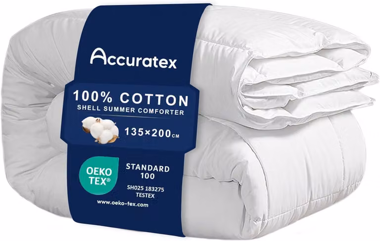 Copertura per letto, dimensioni 135x200 cm, peso 250 g/m², 100% cotone, ideale per la camera da letto