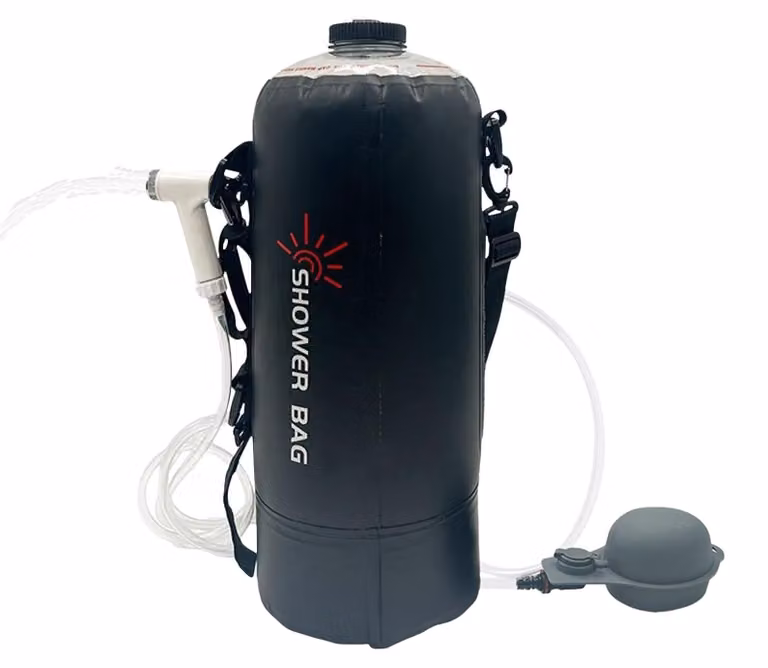 Doccia solare portatile per campeggio, con una capacità di 12 litri