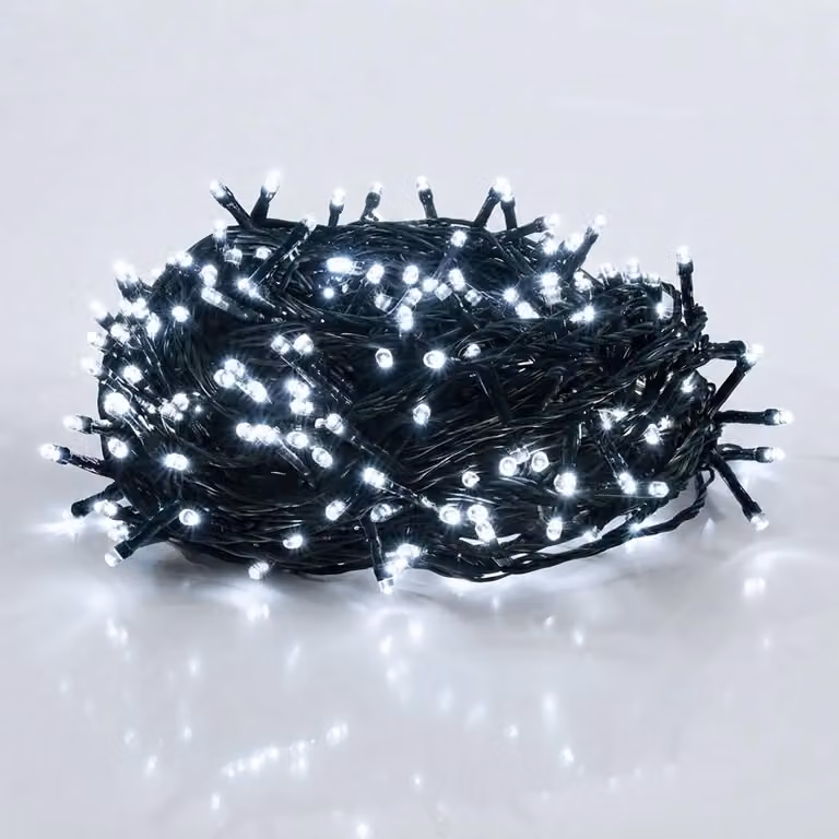 3.12 Catena luminosa natalizia con 120 LED - (bianco) freddo