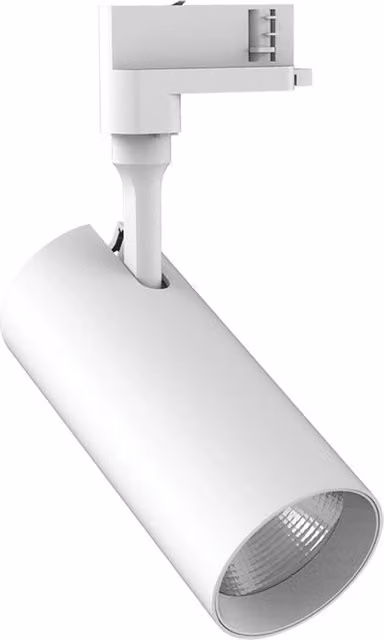 Proiettore Cilindrico Smile IDEAL LUX in Alluminio Bianco con LED da 20W, Luce 4000K e Angolo di 24°
