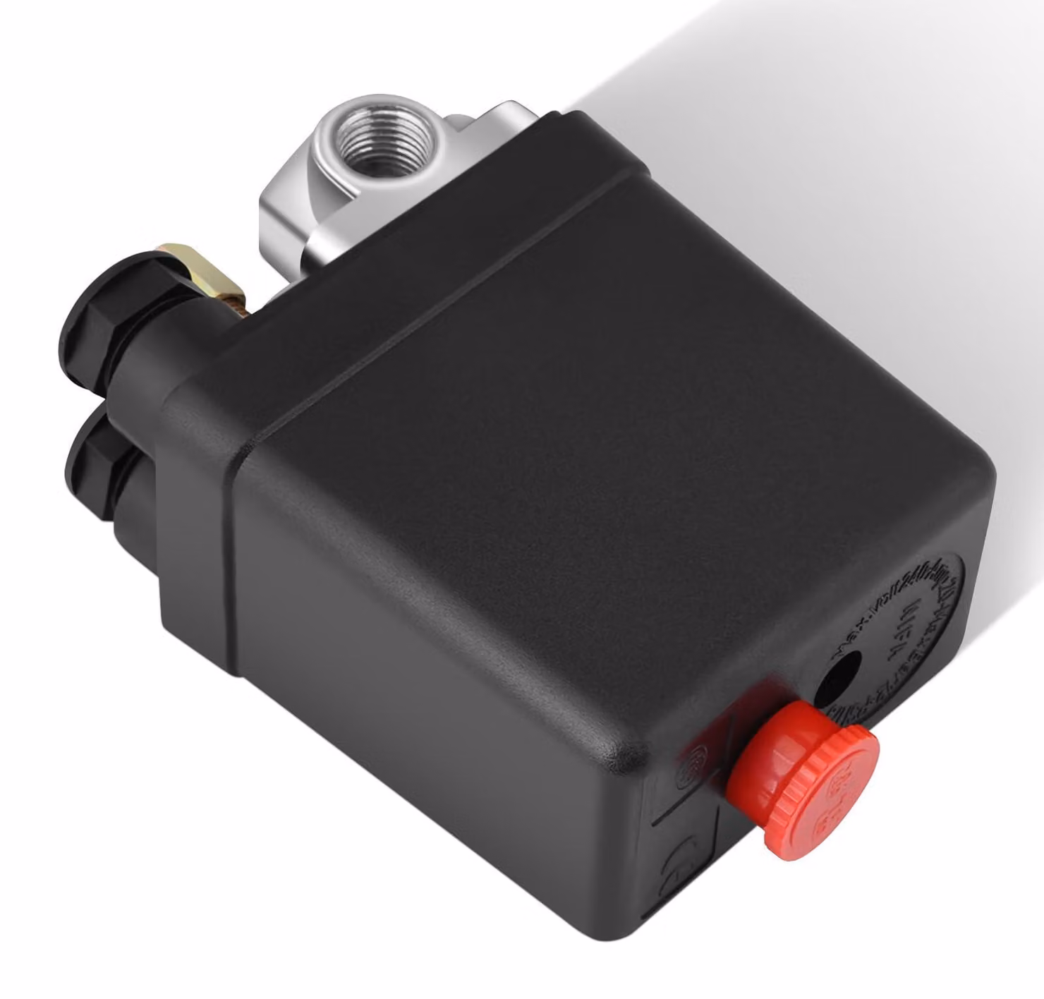 Interruttore di pressione per compressore, 240 V, 16 A, 90-120 psi, 4 fori, filettatura 12 mm