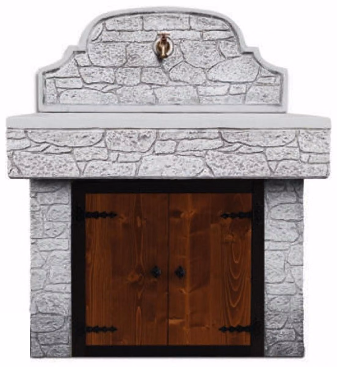 Casa Padrino lavello da giardino in stile liberty grigio antico h. 127 cm