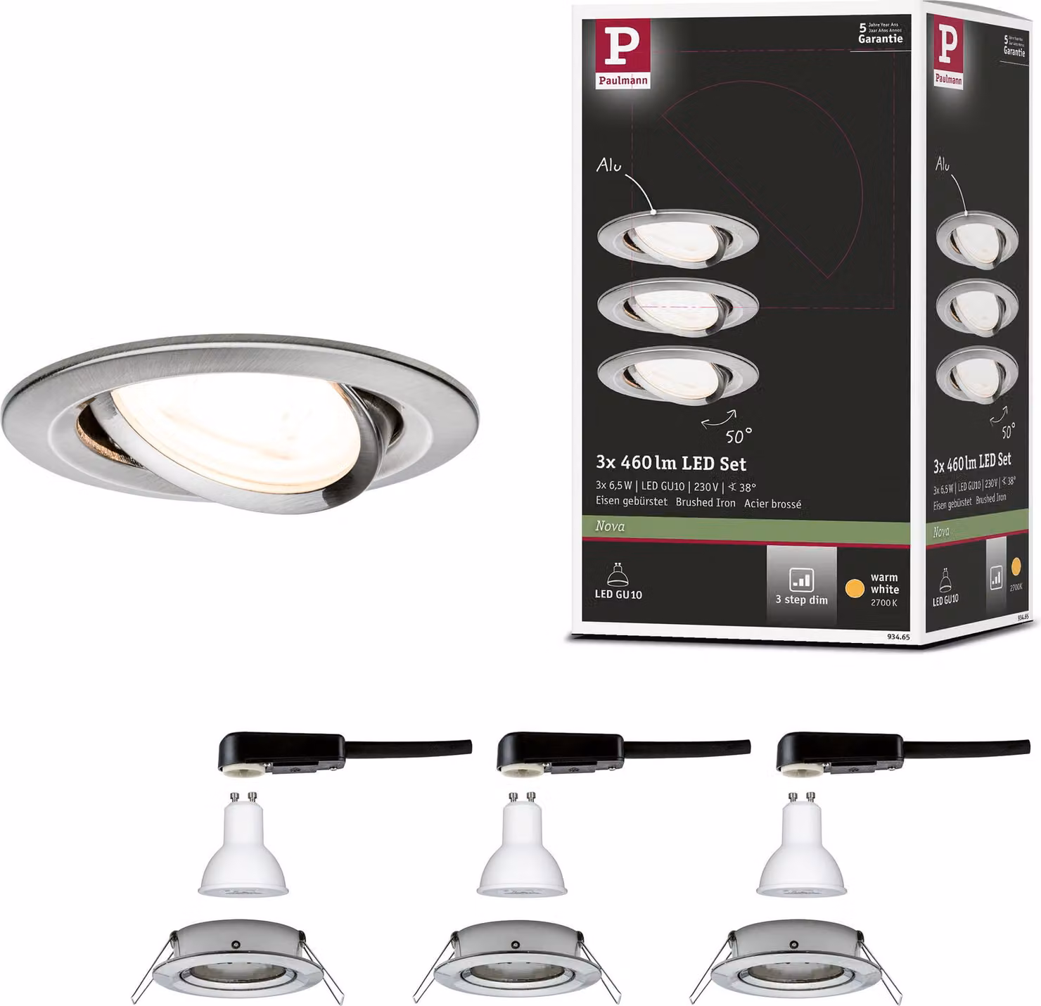 Paulmann Luce da incasso LED Nova basic set orientabile