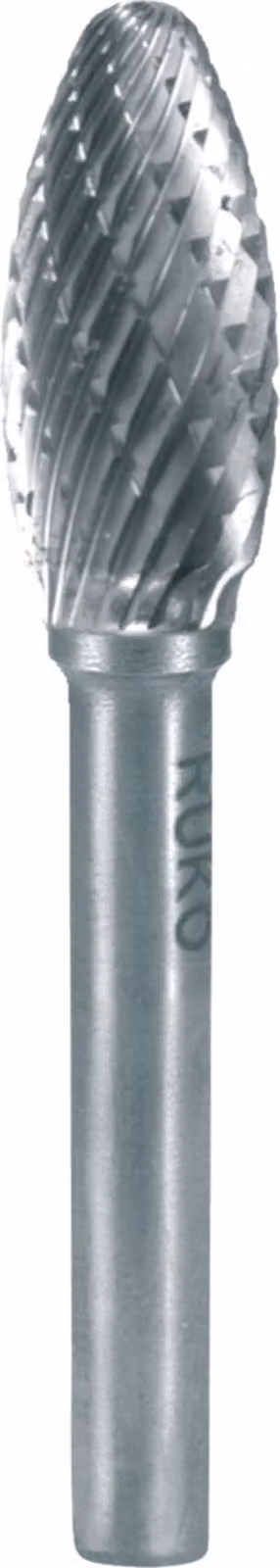 Fresa in metallo duro Ruko forma H diametro 6mm HM fiamma - 116217