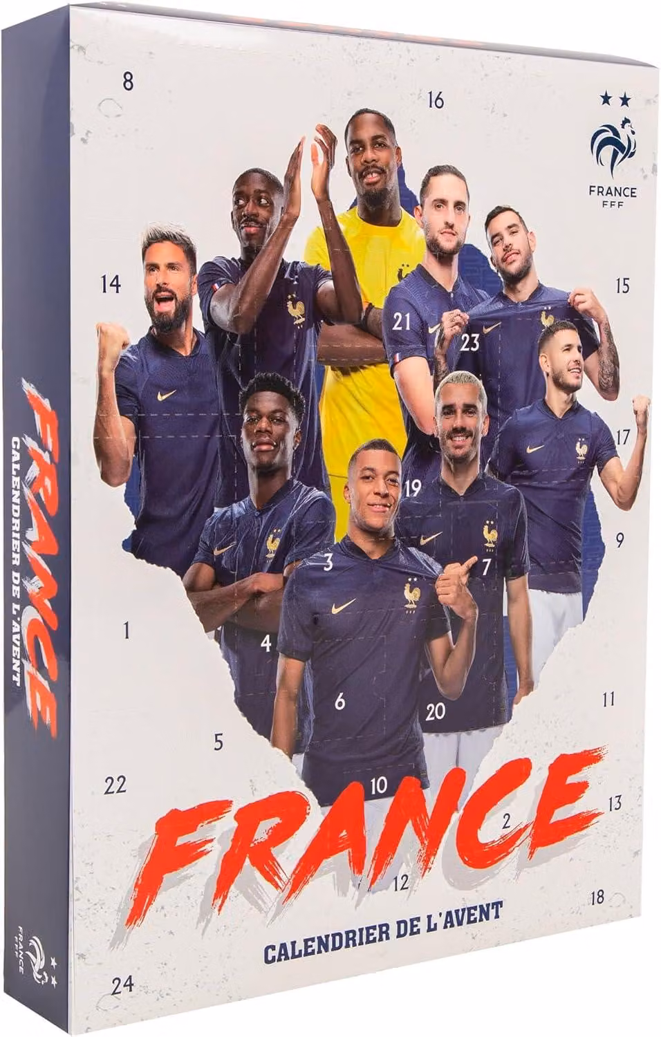 Cinereplicas - Calendario dell'Avvento della nazionale di calcio francese 2024 - Licenza ufficiale