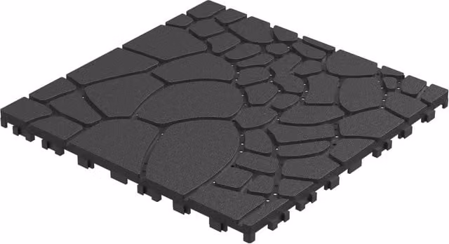 Piastrelle per patio da 12" con texture effetto pietra, modulo fai-da-te ad incastro per pavimentazione, piastrelle per esterni facili e veloci da ins