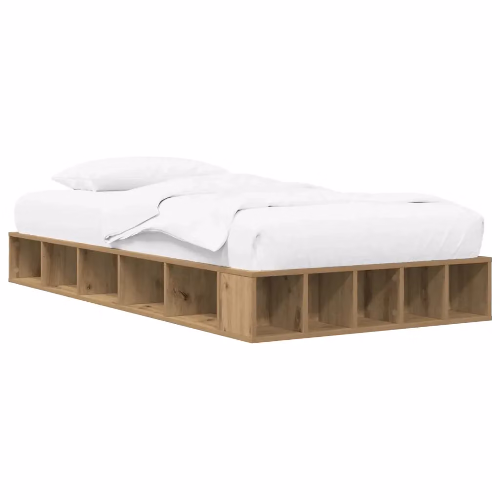 Letto con contenitore a sollevamento vidaXL in legno color marrone L 200 x L 80 cm – 2
