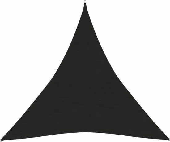 Telo ombreggiante triangolare - 3 x 3 x 3 m - Nero - HDPE resistente al vento e all'acqua - Protezione UV al 90% - Telo ombreggiante traspirante