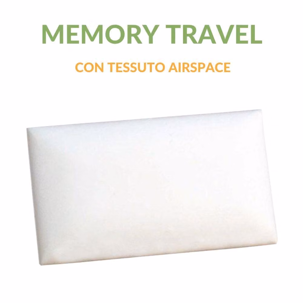 Cuscino Memory Travel con tessuto AirSpace 42x72 cm
