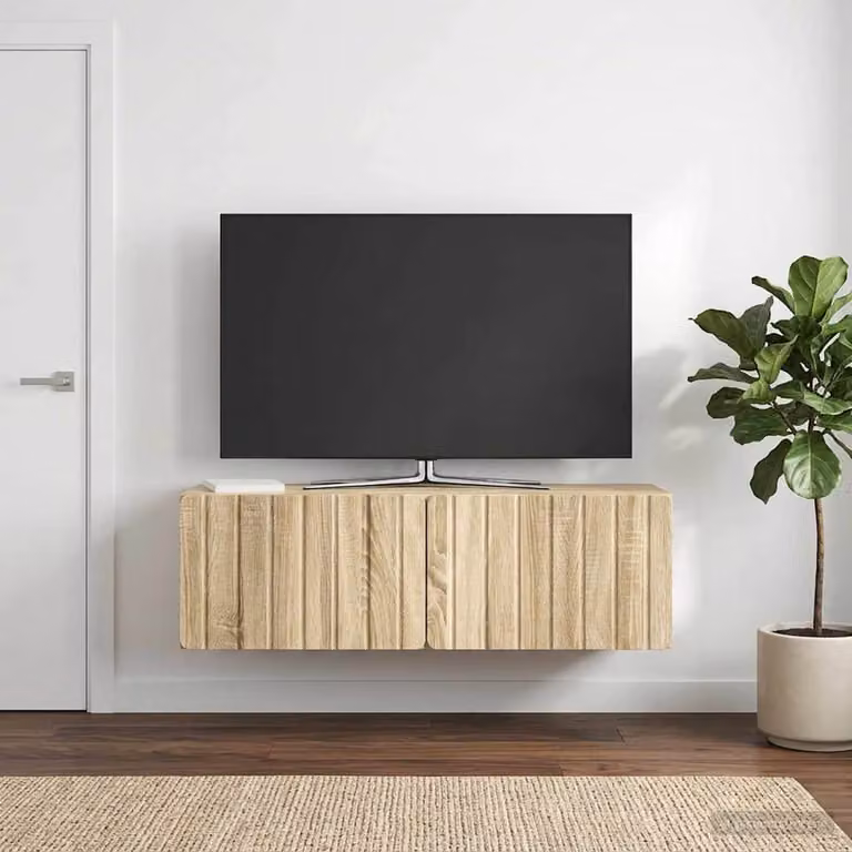vidaXL Mobile Porta TV da Muro Moderno in Rovere Sonoma, L 98 x P 31 x H 30 cm