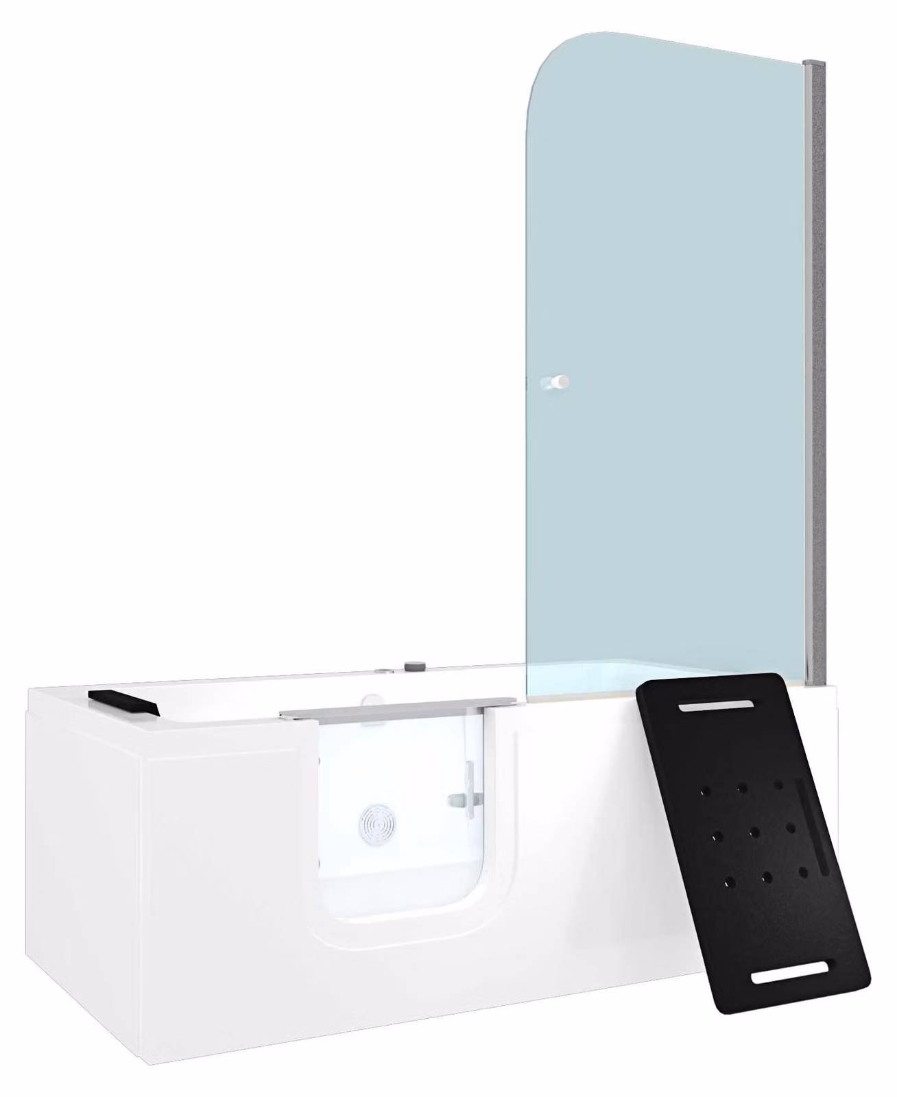 Cabina doccia combinata per anziani con idromassaggio e vasca per anziani con porta S15D-WP-L-EC 160x85x215 cm CON sigillatura a doppio strato