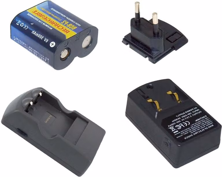 Caricatore + batteria per Panasonic 223 CR-P2S DL223A K223LA