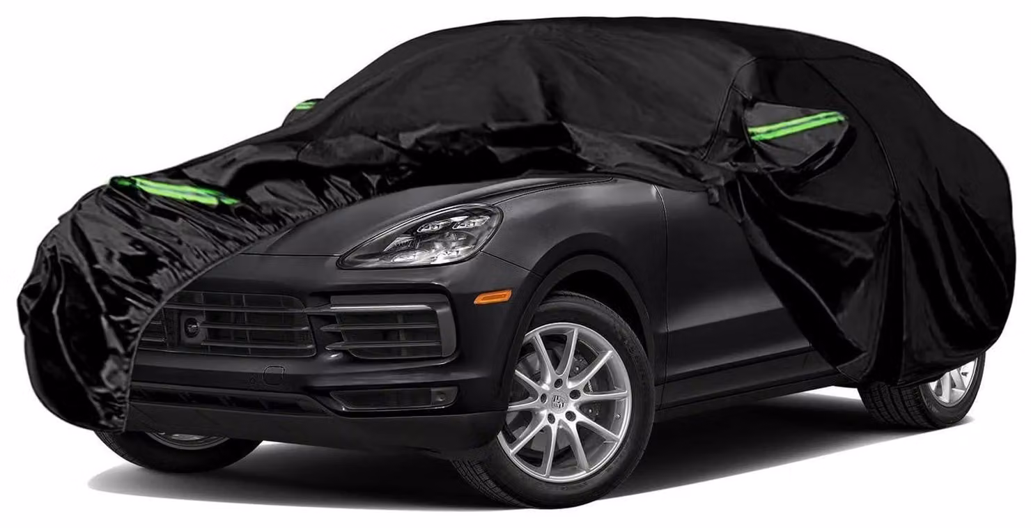 Copertura per auto a 6 strati, adatta per Porsche Cayenne dal 2009 al 2025, impermeabile, adatta a tutte le condizioni atmosferiche, con porta con cerniera