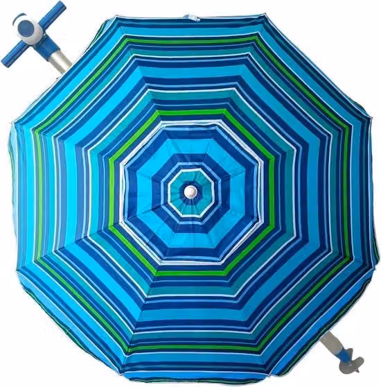Parasole da spiaggia 200 cm resistente al vento in alluminio 8 + 8 stanghe anti-giramento - Grandezza extra - 16 kg (colore 5) - Grande Moderno