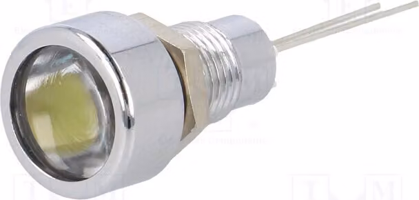 1 x Indicatore luminoso: LED, grado di protezione IP67, foro di montaggio: Ø 8,2 mm, modello SDML081, indicatore luminoso a LED, design piatto