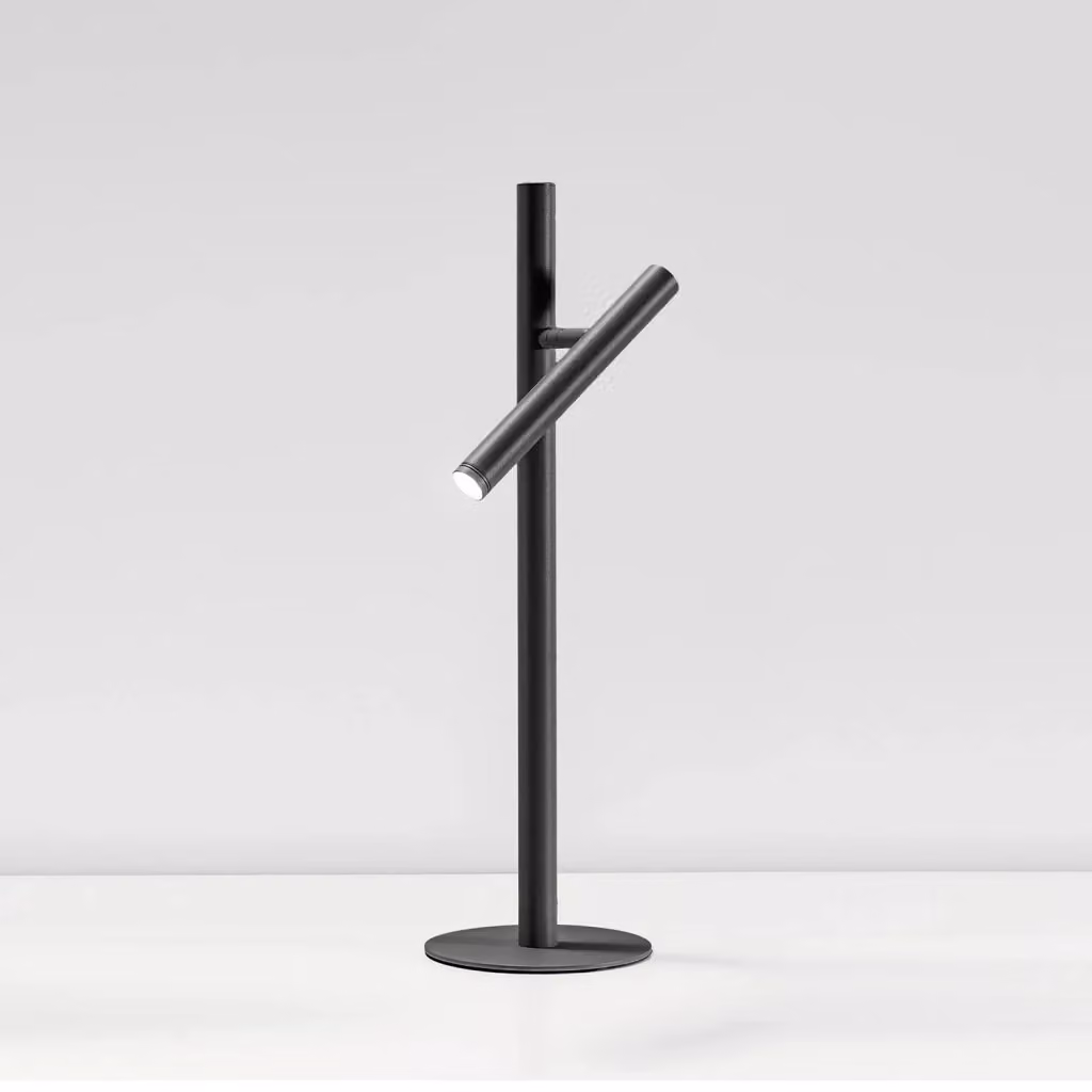 Lampada da Tavolo Gealuce GLS in Alluminio Nero Opaco con LED da 5,4W, Dimmerabile e Orientabile, Luce Bianca Calda 3000K, Design Minimalista – 2