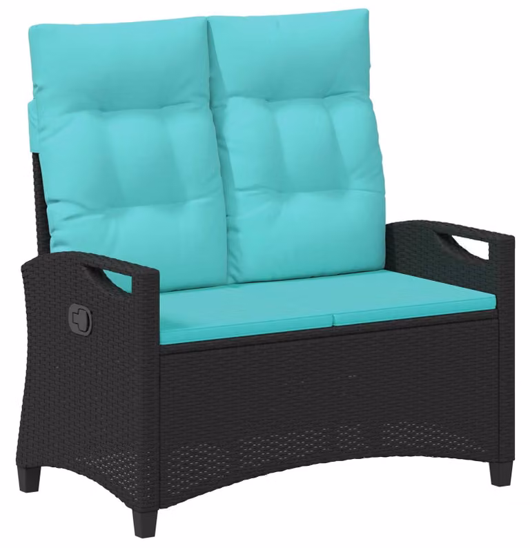Panchina da giardino con cuscino 105 x 60 x 112 cm acciaio