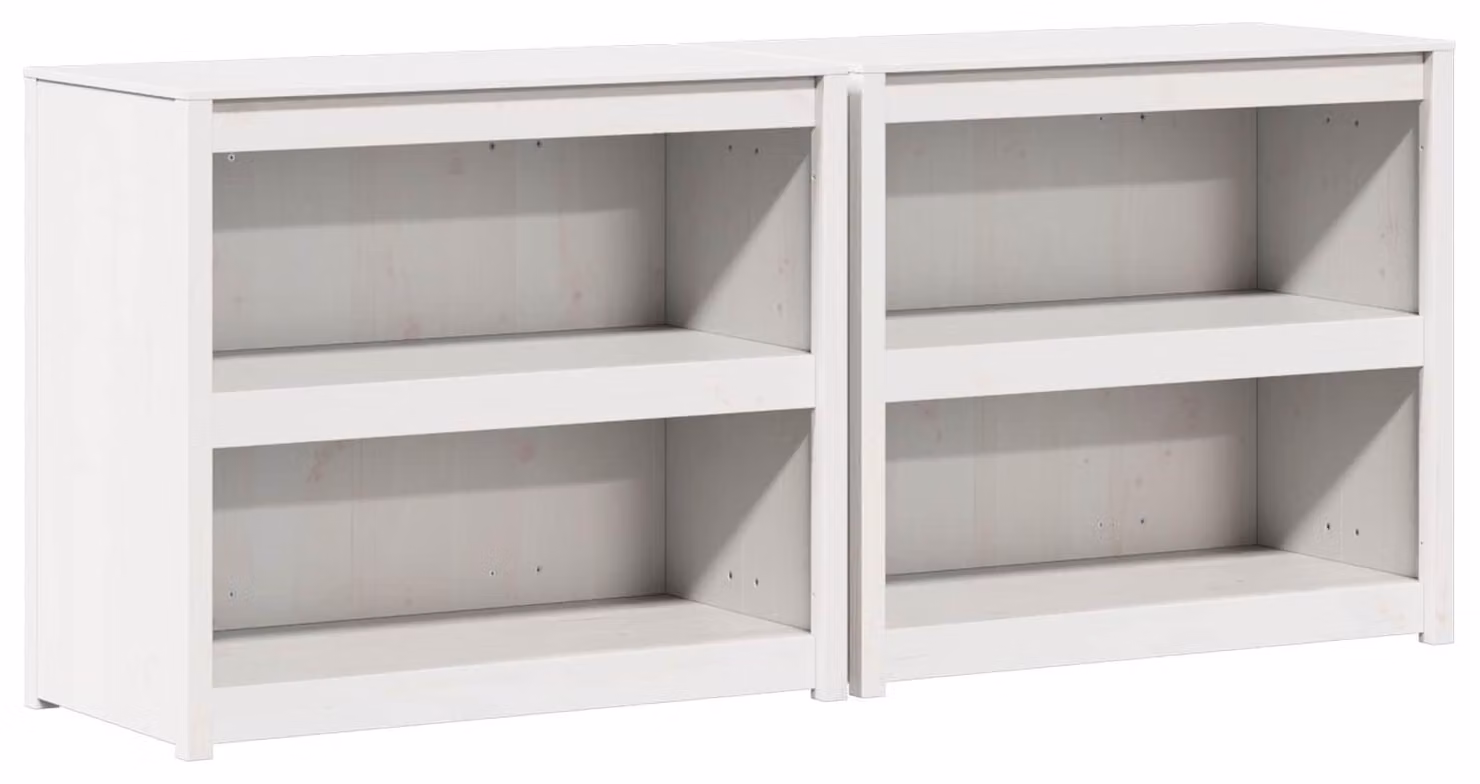 Mobiletti da esterno MEPPEL, 2 pezzi, colore bianco, in legno di pino massello