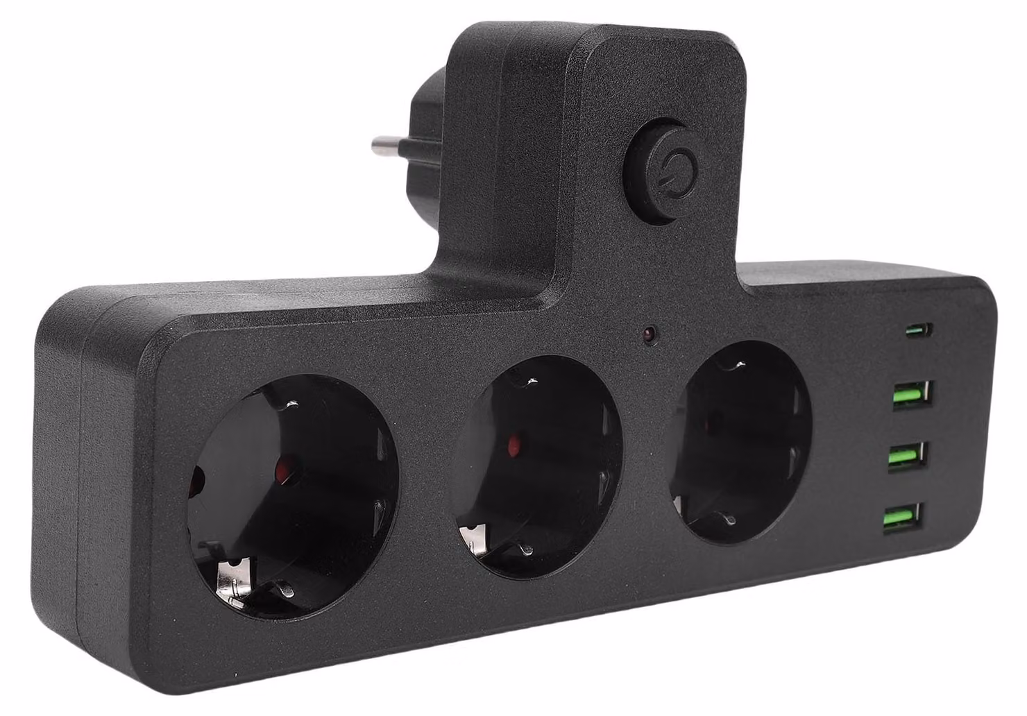 Prolunga con prese multiple - 3 prese di corrente AC, 3 porte USB e 1 porta di tipo C - Modello Spacnanaouck86vyf3