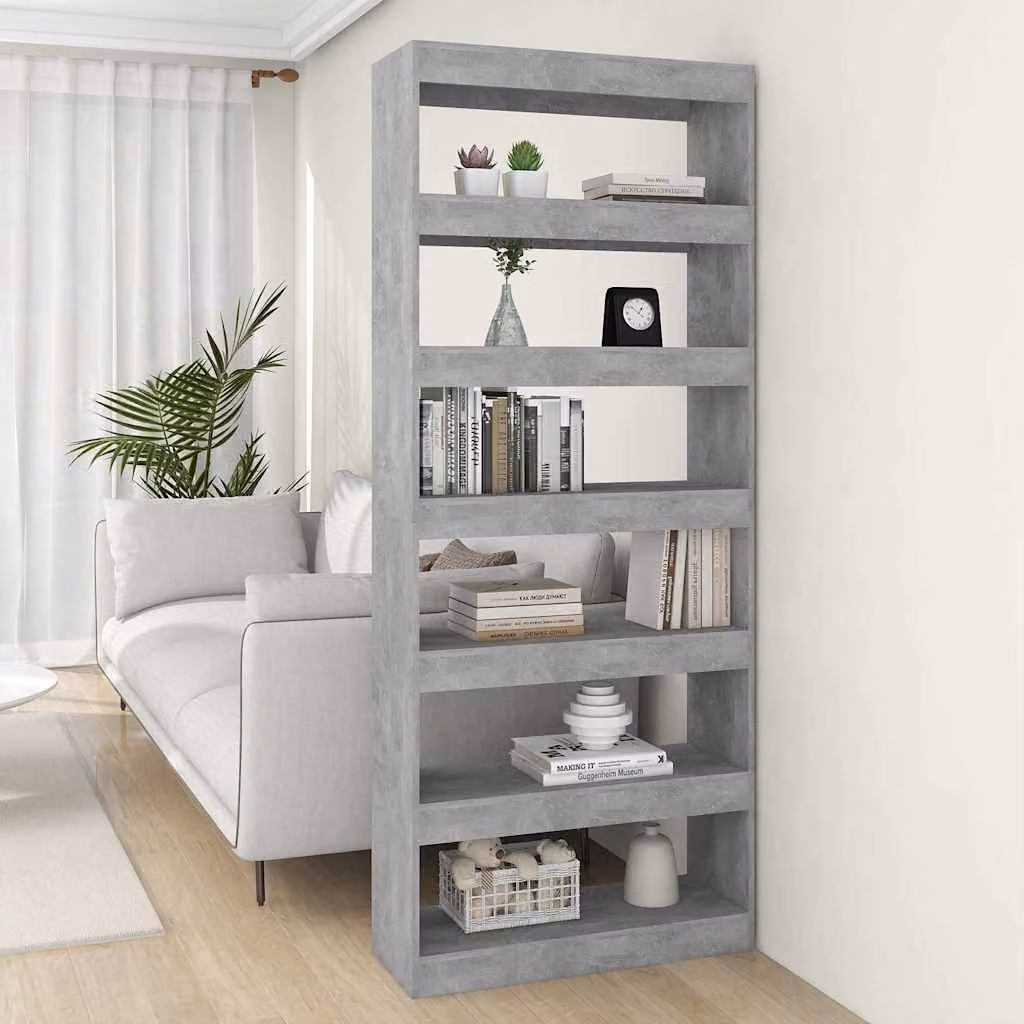Libreria/Divisorio vidaXL Grigio opaco in MDF L: 80 cm, P: 30 cm, H: 198 cm