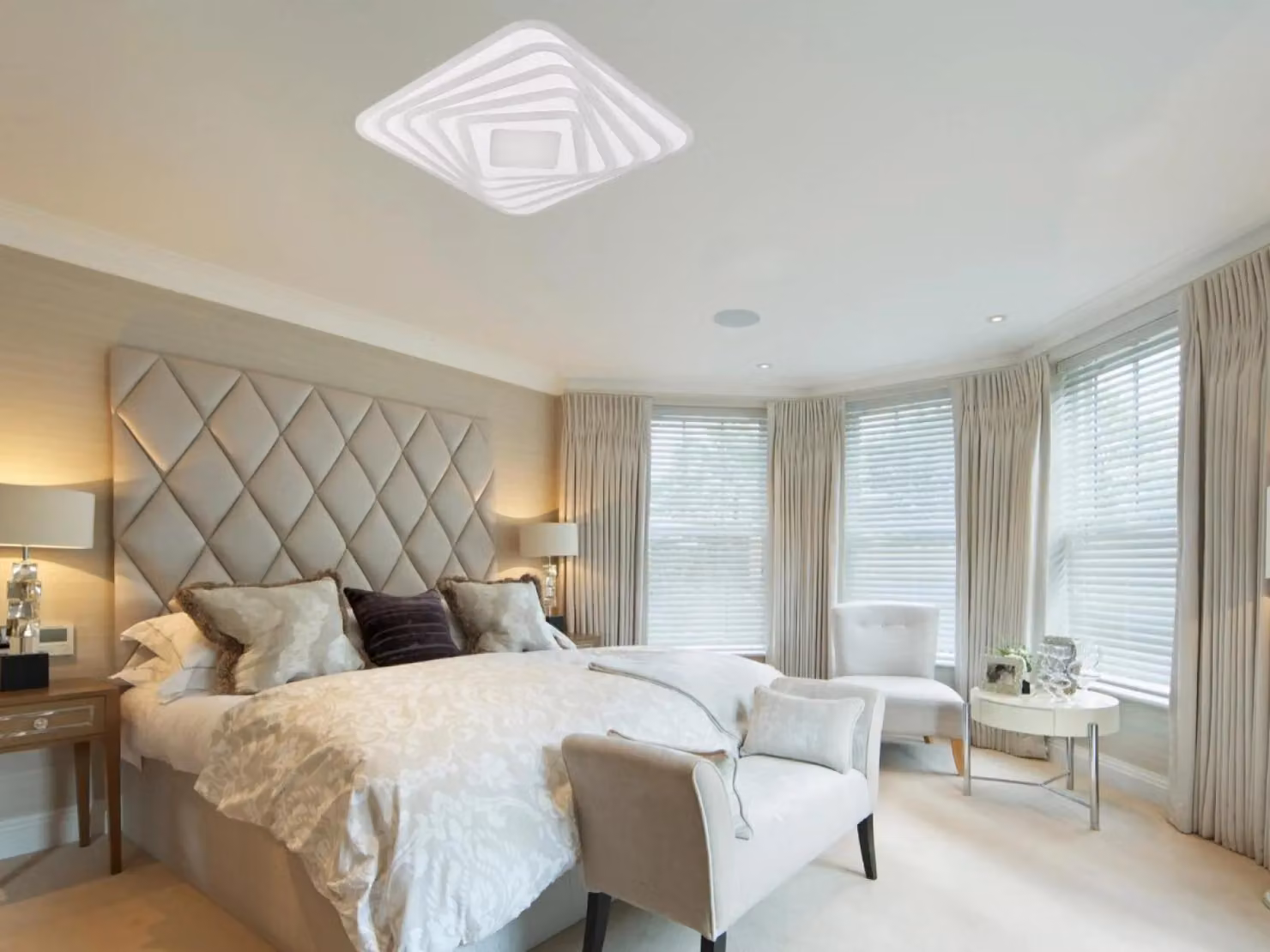 NEDES Lampada a soffitto a LED con alimentatore, 150W, modello J1302/W