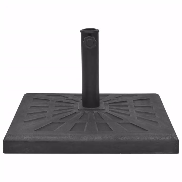 Base per Parasole Quadrata in Resina Nera 19 kg