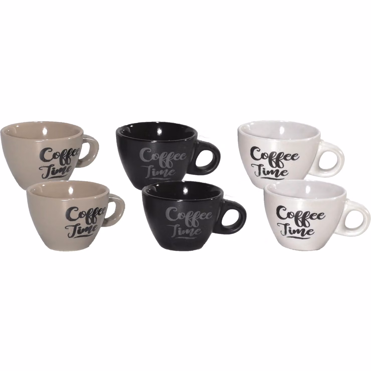 Set di 6 tazzine da caffè espresso Gusto Casa in stoneware multicolore, capacità 10 cl