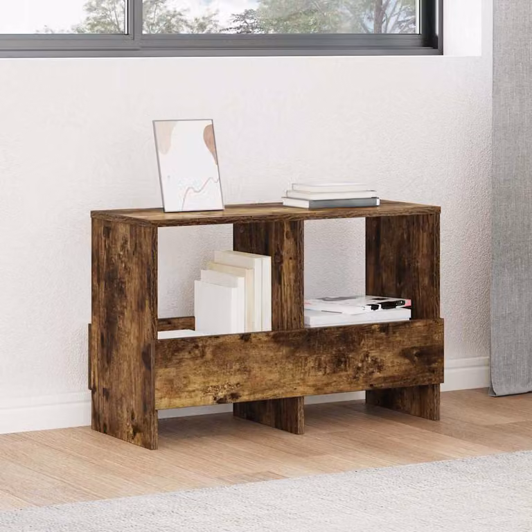 Scaffale per riviste moderno vidaXL in legno color marrone L: 68,5 cm, P: 30 cm, H: 45 cm